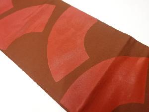 リサイクル　地紙に梅模様織出し袋帯